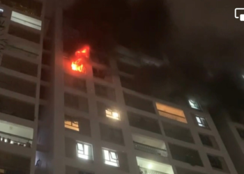 Cháy một căn hộ chung cư ở TP.Thủ Đức, cư dân tháo chạy trong đêm