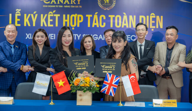 Xiao Wei Beauty Academy ký kết hợp tác đào tạo và cấp bằng ITEC cho học viên của Canary Group